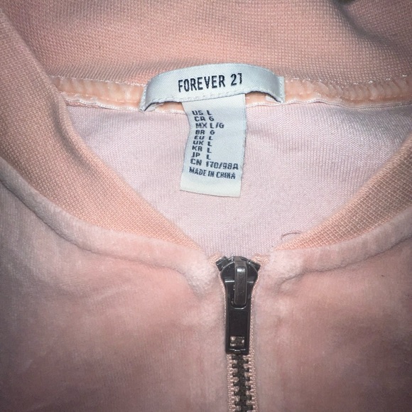 Forever 21 velour zip up - Picture 2 of 3
